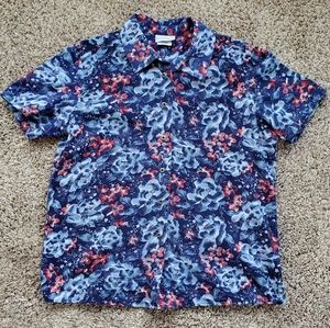 Short Sleeve Floral Button Up